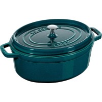 Гарбок чавунний Staub La Cocotte овальний 5,5 л для приготування страв, морський