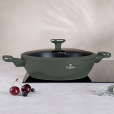 Каструля Berlinger Haus BH-8163 Matte Green 3,8 л, з кришкою 28 см — для готування супів та соусів