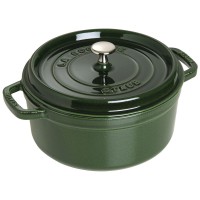 Гарячий чавунний каструля Staub La Cocotte, 5.2 л, зелений, для тушкування і запікання