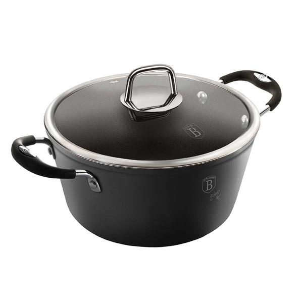 Garnek Berlinger Haus Black Professional Line BH-6124 28cm 6.1L do gotowania dla dużej rodziny