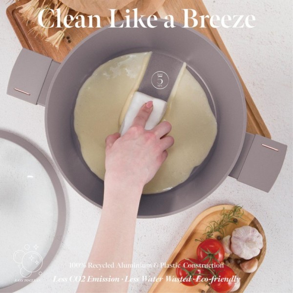 Каструля Berlinger Haus BH-8102, титанова з кришкою 28 см — для готування на плиті та тушкування