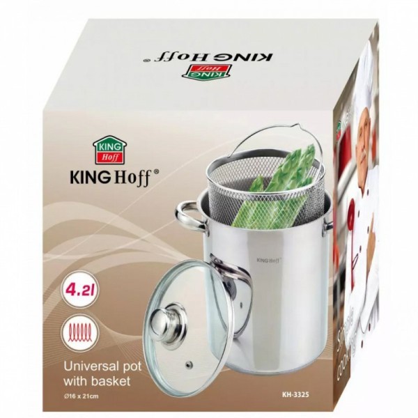 Garnek do gotowania szparagów Kinghoff KH-3325 (4,2 l)