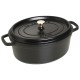 Гарнірний каструля Staub La Cocotte овальна 5.5 л, чорної емалі для готування на плиті та в духовці