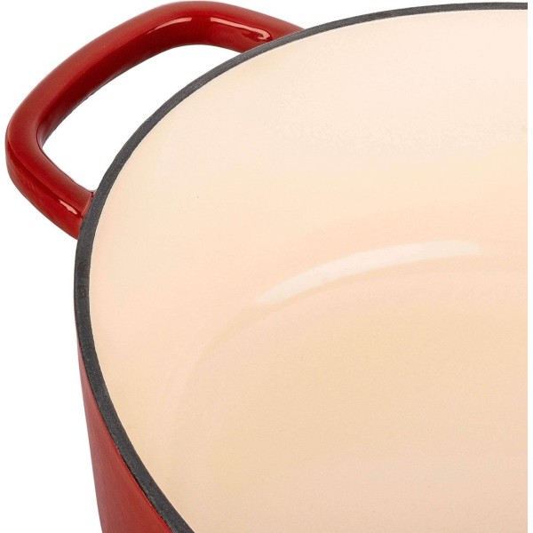 Garnek żeliwny Ballarini Bellamonte owalny 4.5 l czerwony do duszenia i pieczenia
