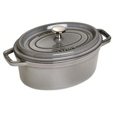 Каструля традиційна Staub La Cocotte овальна 2,35 л, чавунна, графітова
