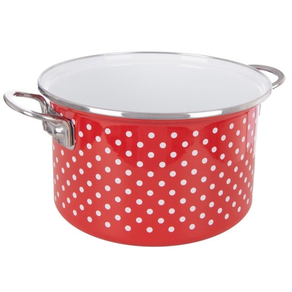 Garnek tradycyjny Tecka ORION 22 cm 4L — emaliowany, do indukcji i gazu