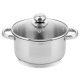 Garnek stalowy Zilner ZL-7307 6.1L 24cm do gotowania na kuchence z dnem 9-warstwowym