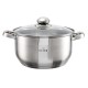 Garnek stalowy Zilner ZL-7307 6.1L 24cm do gotowania na kuchence z dnem 9-warstwowym