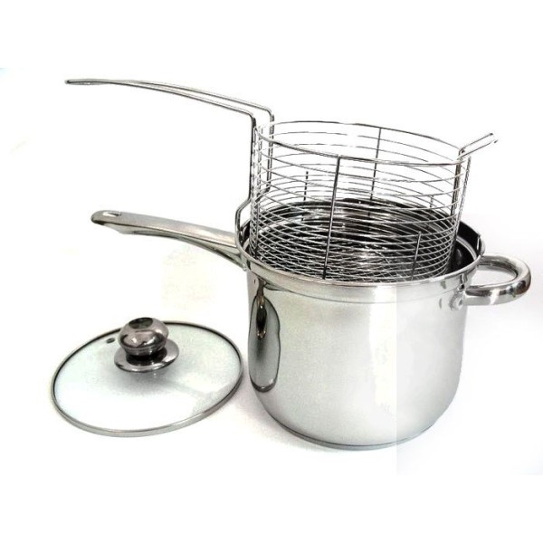 Каструля Brunbeste BB-2141 з кошиком для смаження 3,6 л, 18 см для приготування страв