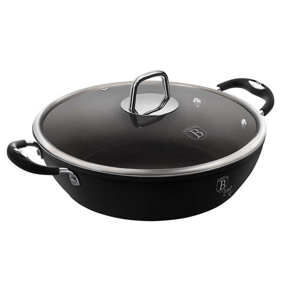 Garnek niski Berlinger Haus Black Professional Line BH-6125 28cm 3.8L do gotowania potraw