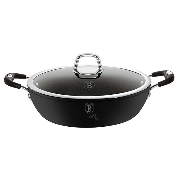 Garnek niski Berlinger Haus Black Professional Line BH-6125 28cm 3.8L do gotowania potraw