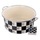 Garnek emaliowany, Orion 113342 Szachownica — duży 26 cm (5 L), na indukcję i gaz