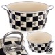Garnek emaliowany, Orion 113342 Szachownica — duży 26 cm (5 L), na indukcję i gaz