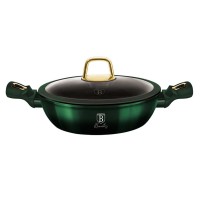 Garnek niski Berlinger Haus Metallic Line Emerald BH-6060 3,8L 28cm do codziennego gotowania