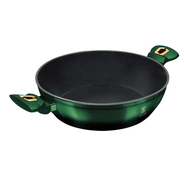 Каструля традиційна Berlinger Haus Metallic Line Emerald BH-6060, 3.8 л, 28 см, низька гранитова