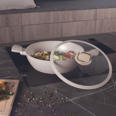 Горщик Berlinger Haus Sahara BH-8068, плоский 3,8 л з кришкою 28 см — для готування супів та тушкування