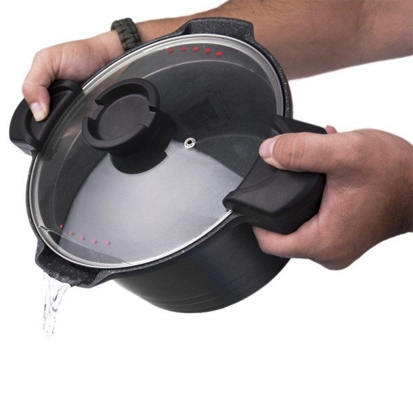 Garnek tradycyjny Orion GRANDE 24 cm 5,5 l z pokrywką do odcedzania makaronu