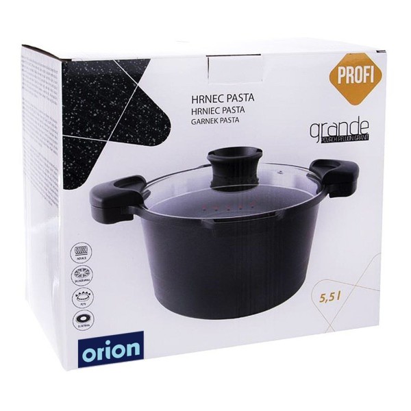 Garnek tradycyjny Orion GRANDE 24 cm 5,5 l z pokrywką do odcedzania makaronu