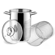 Каструля ANETT Orion 16 см 4.2 л зі вставкою-сітом для варіння спаржі та пасти, сталева