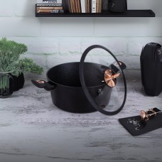 Garnek tradycyjny BerlingerHaus BH-1931 Black Rose, 6 L, pokrywka 28 cm
