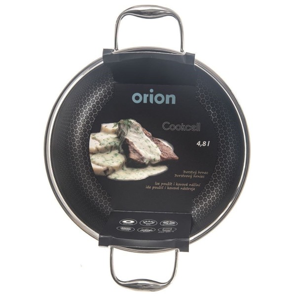 Garnki tradycyjne, Orion COOKCELL 113195 — garnek stalowy non-stick 24 cm (4,8 l) do gotowania, indukcja