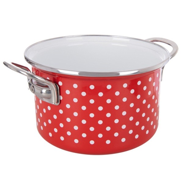 Garnek tradycyjny Tecka Orion 18 cm 2L — emaliowany, gaz i indukcja