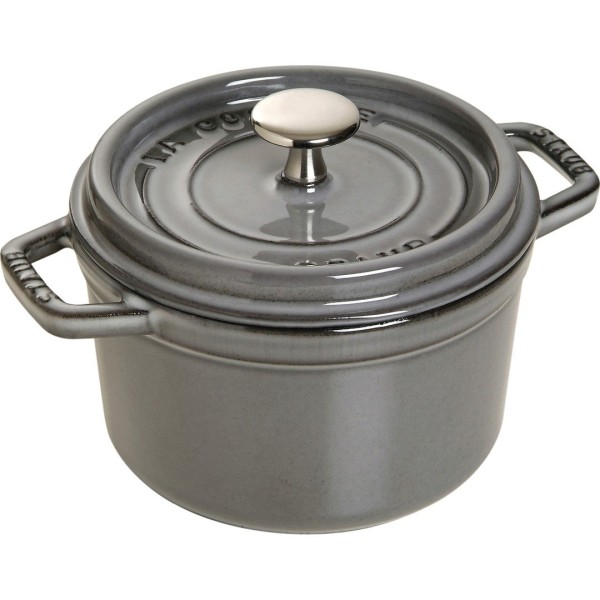 Garnek żeliwny Staub La Cocotte 1,2 l grafitowy do duszenia i pieczenia
