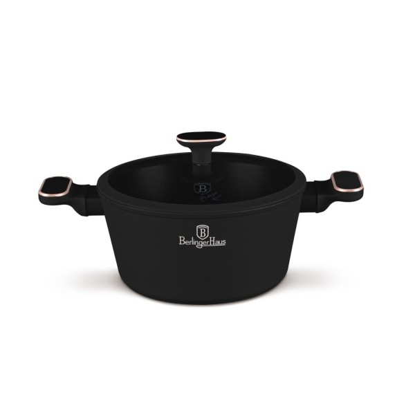 Garnek tradycyjny BerlingerHaus BH-8358 Black Rose Collection 24 cm z pokrywką
