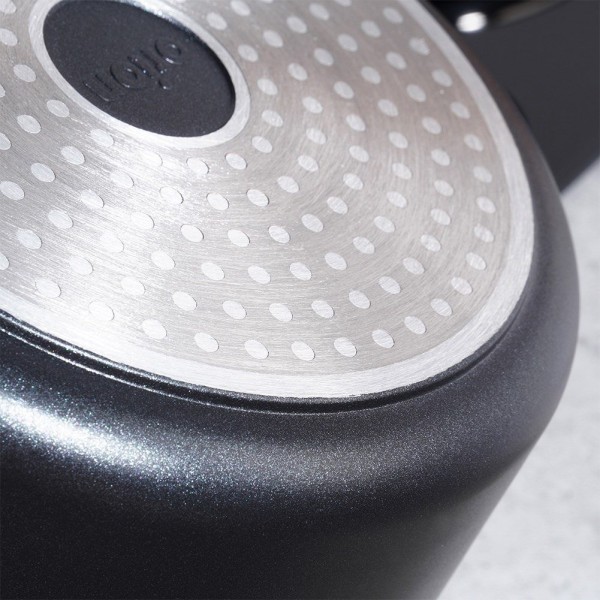 Garnki tradycyjne Orion GRANDE 4.2L — garnek granitowy z pokrywką szklaną, indukcja