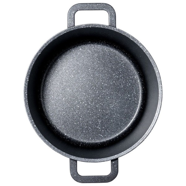 Garnki tradycyjne Orion GRANDE 4.2L — garnek granitowy z pokrywką szklaną, indukcja