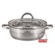 Garnek stal nierdzewna Zilner ZL-7406 płaski 7,5L 30cm do gotowania i duszenia
