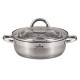Garnek stal nierdzewna Zilner ZL-7406 płaski 7,5L 30cm do gotowania i duszenia