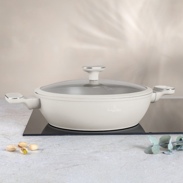 Garnek tradycyjny BerlingerHaus Sahara Marble BH-8394 28 cm z pokrywką