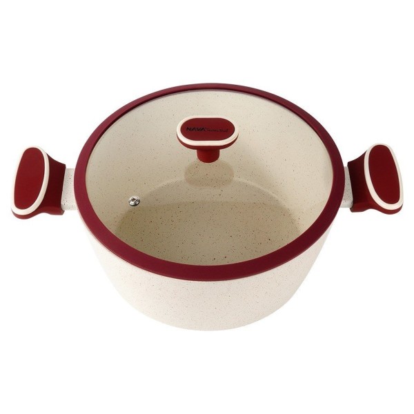 Garnek tradycyjny NAVA TERRESTRIAL 26 cm 5,2 L ze szklaną pokrywką, indukcja