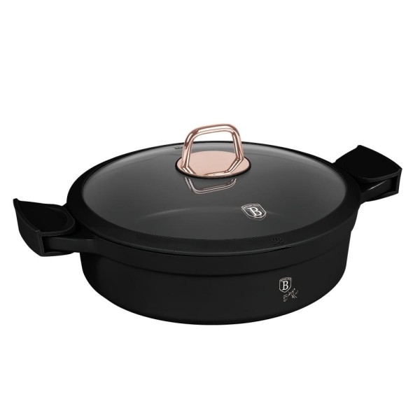 Garnek Wok Berlinger Haus Black Rose BH-1455 4.2L 28cm z powłoką tytanową do smażenia i duszenia