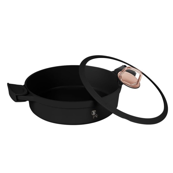 Garnek Wok Berlinger Haus Black Rose BH-1455 4.2L 28cm z powłoką tytanową do smażenia i duszenia