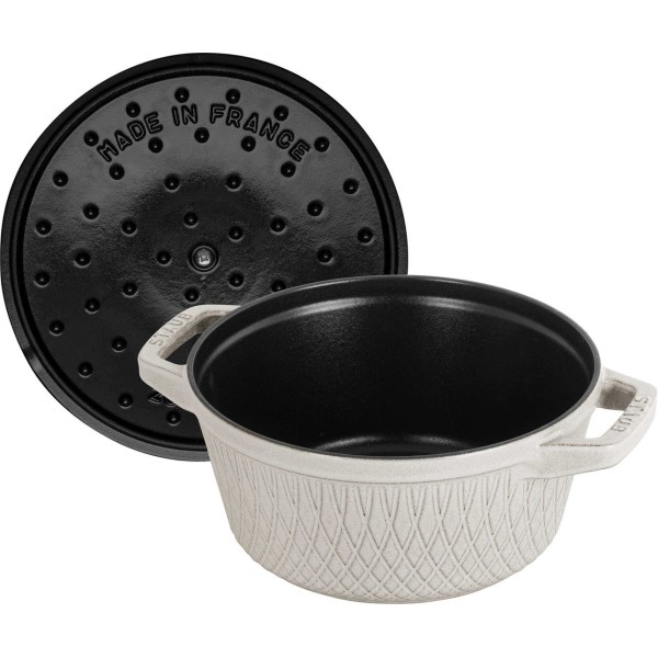 Гарячий керамічний посуд Staub Special Cocotte, чавунний круглий горщик 4 л, трюфелевий