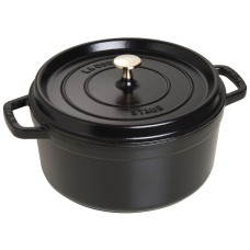 Garnek żeliwny STAUB La Cocotte 5,2 l czarny do duszenia i pieczenia