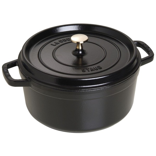 Garnek żeliwny STAUB La Cocotte 5,2 l czarny do duszenia i pieczenia