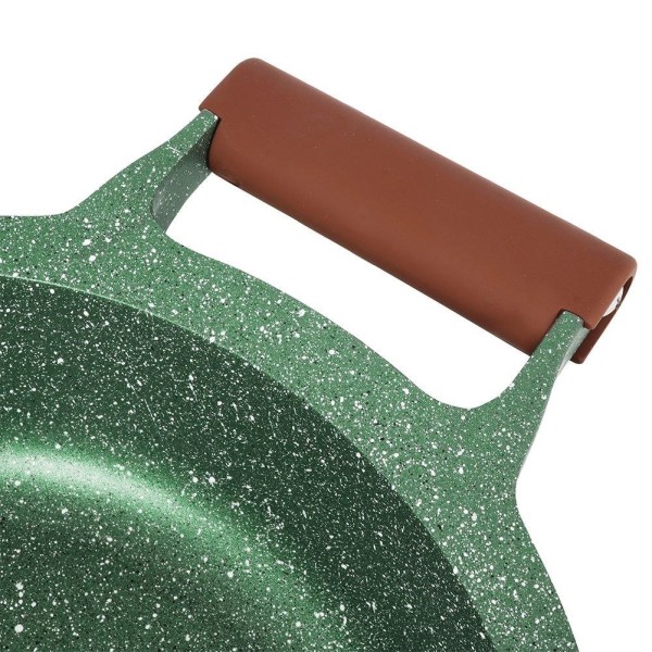 Garnek tradycyjny NAVA OMEGA 24 cm 4,4 L — granitowy, nieprzywierający, indukcja/gaz z pokrywką