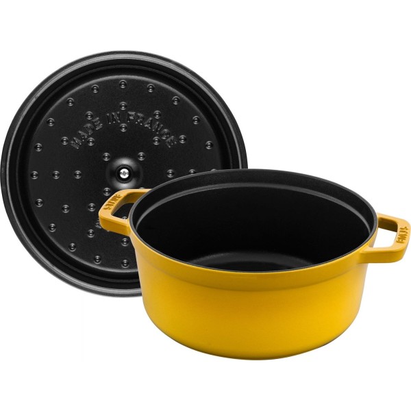 Garnek żeliwny Staub La Cocotte 3.7 l cytrynowy do pieczenia i duszenia