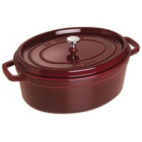 Гарячий посуд, Staub La Cocotte, овальний чавунний глек 2.35 л, гранат