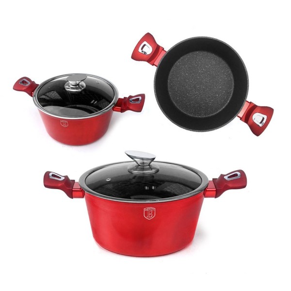 Каструля Berlinger Haus Metallic Line BH-6192, 8 л, 30 см, для приготування великих порцій