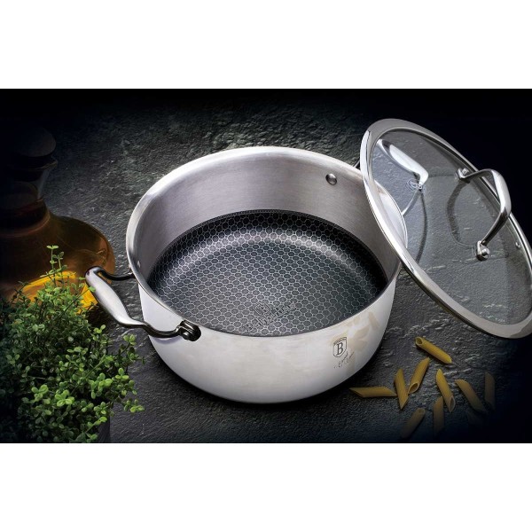 Garnek stalowy Berlinger Haus Eternal Collection BH-7446 6.1L 28cm do gotowania dużych potraw