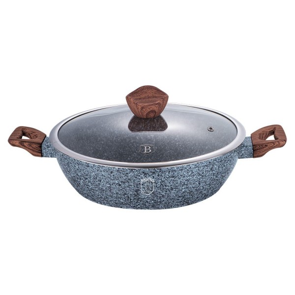 Wok Berlinger Haus Forest Line BH-1203 granitowy 28 cm 3,8 L do smażenia i przyrządzania potraw