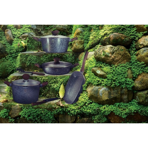 Wok Berlinger Haus Forest Line BH-1203 granitowy 28 cm 3,8 L do smażenia i przyrządzania potraw
