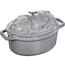 Garnek żeliwny Staub Special Cocotte owalny 1 l szary do duszenia i pieczenia