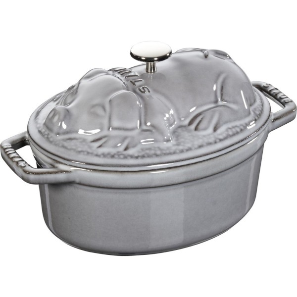 Глек для приготування Staub Special Cocotte, овальний чавунний горщик, 1 л, сірий, для тушкування та запікання