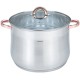 Garnek stalowy Klausberg KB-7796 Rose Gold 16L 30cm do gastronomii, idealny do dużych potraw