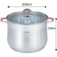 Garnek stalowy Klausberg KB-7796 Rose Gold 16L 30cm do gastronomii, idealny do dużych potraw